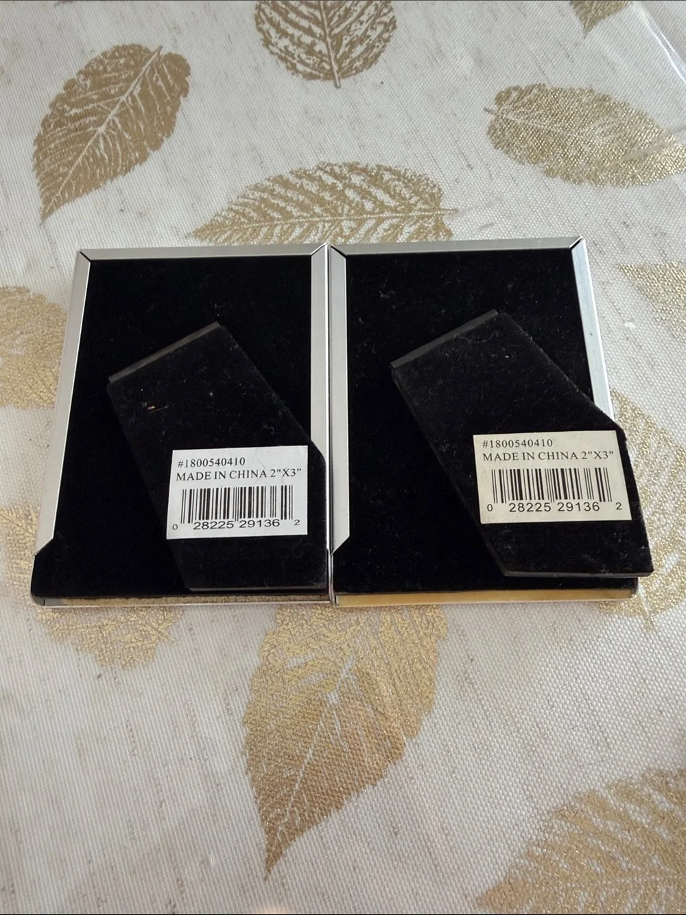 Silver Metal Picture Frame - Sleek Home Accents set of two 2“ x 3“ frames
